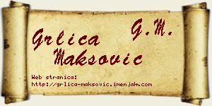 Grlica Maksović vizit kartica